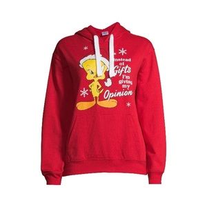 NWT Juniors Tweety Holiday Hoodie